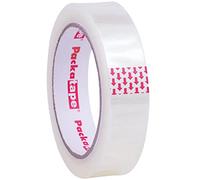 Packatape Cellotape Extra Long Easy Tear Transparent Tape Single Roll at 24mm x 66m Ideal for Gift Wrap Christmas Birthday Home Office or School - Clear Stationery Tape