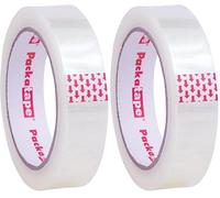 Packatape Cellotape Extra Long Easy Tear Transparent Tape Single Roll at 24mm x 66m Ideal for Gift Wrap Christmas Birthday Home Office or School - Clear Stationery Tape (Pack of 2)