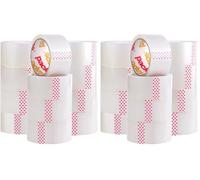 Packatape Clear Packaging Tape, Heavy Duty Transparent Packing Tape For Industrial And Warehouse Use, 12 Rolls 48mm X 66m (Pack of 2)