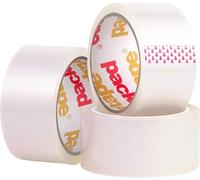 Packatape Clear Packing Tape for Parcels and Boxes - Heavy Duty Transparent Packaging Tape Provides a Strong, Secure and Sticky Seal for your Boxes, 3 Rolls Per Pack, 48MM x 66M