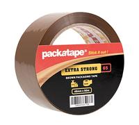Packatape Single Roll Extra Strong Brown Packaging Tape 48mm x 50m Ideal for Parcel, Packing, Packaging, Storage Cardboard Boxes