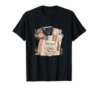 Packed for Bible Study Christian Floral Faith Design Value Graphic T-Shirt, Men, Black, XL