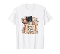 Packed for Bible Study Christian Floral Faith Design Value Graphic T-Shirt, Men, White, XL