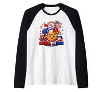 Packed with Pride Kawaii 4th of July Picnic Raglan Baseball Tee