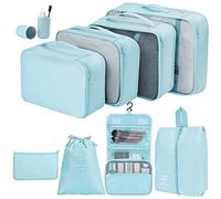 Packing Cubes for Suitcases, Joyoldelf 9 PCS Travel Essentials Bags Travel Cubes Luggage Organiser Bags, Waterproof Travels Packing Cube Clothes Shoes Cosmetics Toiletries Storage Bags