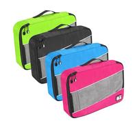 Packing Cubes for Suitcases,SWEDOU 4pcs Large Packing Cubes Luggage Carry-On Suitcase Oragniser Bags for Travel Waterproof Storage Bag for Clothes (4color)