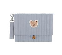 Packing Cubes for Travel Compression for Carry on Rose Cute Bear Embroidery Clutch Multiple Pockets Baby Organizer Stroller Attachment With Wipes Pocket Travel Mom Cord Bags (Blue, One Size)