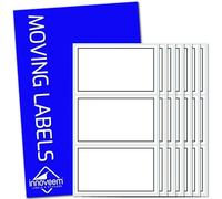 Packing Labels for Moving House - 45 Large Sticky Labels 102x62mm (4x2.4”) White, Removable, Waterproof, Easy Peel Off Storage Box Stickers, Multipurpose for Household & Moving Boxes by Innoveem