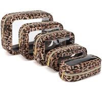 Packing Organizers, Leopard Brown, 5PCS