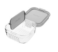 PackIt AMC-MS-STG Steel Gray Mod Snack Bento Food Storage Container, Plastic