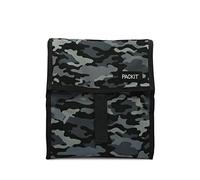 PackIt AMZ-PC-GCM Freezable Lunch Bag with Zip Closure, Charcoal Camo, Fabric