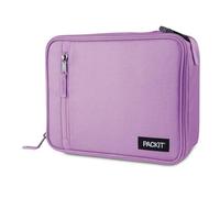 PackIt Freezable Classic Lunch Box, Lavender, Built with ECOFREEZE Technology, Fully Freezable, Collapsible, Reusable, with Zip Front Pocket and Buckle Handle, Designed for Fresh Lunch On The Go