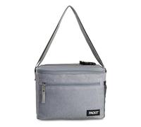 PackIt Freezable Essential Cooler, Gray Fog, Built with ECOFREEZE Technology, Fully Freezable, Collapsible, Reusable, with Adjustable Crossbody Strap, Top Clip Handle, Designed for Fresh Office