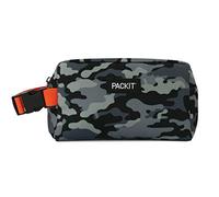 PackIt Freezable Snack Box, Charcoal Camo, Built with EcoFreeze Technology, Collapsible, Reusable, Zip Closure with Buckle Handle, Great for All Ages and Fresh Snacks on The go