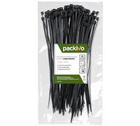 PACKIVO Professional Cable Ties 2.5 x 150 mm Black Strong Cable Ties Industrial Quality UV Resistant Tensile Strength 8 kg for Cable Management, DIY, Home, Home, Garden, PC and Workshop, Choice of
