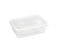 PACKLIO 25 500ml Microwave Containers with Lids | Food Grade BPA Free Plastic Tubs | Microwave Dishwasher Freezer Safe | Food Storage Meal Prep Lunch Box Kitchen Takeaway