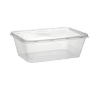 PACKLIO 50 750ml Microwave Containers with Lids | Food Grade BPA Free Plastic Tubs | Microwave Dishwasher Freezer Safe | Food Storage Meal Prep Lunch Box Kitchen Takeaway
