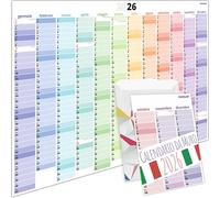 PACKLIST® 2026 Large Wall Calendar in Italian - Wall Calendar 2026 Annual DIN A1 84 x 60 cm - Large Wall Poster, Planner for Family Organization, Studies and Work