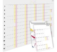 PACKLIST® A1 Wall Planner 2025, Big Wall Calendar Poster A1 84 x 60 cm - Yearly Planner for Enhancing Family Organisation, Studies, and Work.