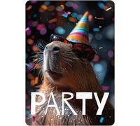 PACKLIST® Birthday and Party Invitation Cards - 12 Customizable Cards with a Capybara Design for Your Celebration! With these invitations, every party will be a success. Let’s PARTY!