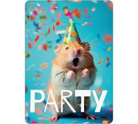 PACKLIST® Birthday and Party Invitation Cards - 12 customizable cards with hamster design for your celebration! With these invitations, every party will be a success. Let’s PARTY!