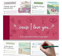 PACKLIST® Couple's Voucher Book, Date Night Ideas with 22 Gift Vouchers for Your Partner - Romantic Adventures, 6 Blank Customizable Gift Coupons - for Couples Who Love Life!