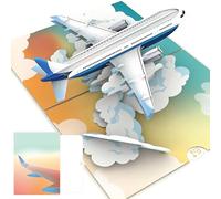 PACKLIST® Pop-Up Card Aeroplane 3D - The Original Travel Greeting Card & Money Gift for Air Travel, Holiday or Air Tickets. Perfect as a Birthday Card & Travel Voucher. Fly!