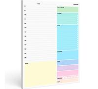 PACKLIST® Undated Daily Planner A4 - Organiser Hourly Planner 52 Pp for Home, Study, Work & Family Plans: Goal of the Day, TOP Priorities, TO DO List, Remember, Notes; Meals, Hydration & Sport Tracker