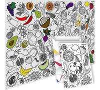 PACKLIST® XXL Fruits Colouring Poster! Fun Kids Activity: Hours of Creative Entertainment. Explore Flavours, Colours & Shapes While Colouring. Giant Creativity for Everyone!