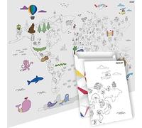PACKLIST® XXL World Colouring Poster! Educational & Creative Fun for Kids. Hours of Entertainment & Discovery (Continents, Cultures). Perfect Learning Gift for Children!