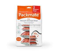 Packmate 2 Medium 60 x 45cm Flat Vacuum Storage Bags Ideal for Storing Baby Clothes, Pillows, Blankets, Towels and Much More