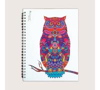 Packmate Zentangle Art, Owl Design, Spiral Notebook, (Pack of 3), Unbleached Chemical free Recycled Paper, Sustainable Product