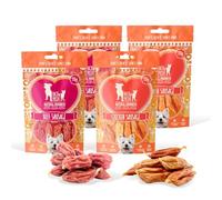 PACK'N PRIDE Dog Treats Beef&Chicken Sausage, 4 x 70g Packs (280g Total) - 2 Unique Flavors, High-Protein Dog Chews Gift Set