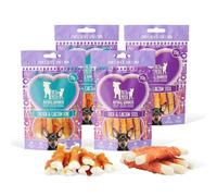 PACK'N PRIDE Dog Treats Calcium Bone, 4 x 70g Packs (280g Total) - 2 Flavors, High-Protein Dog Chews Gift Set