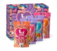 PACK'N PRIDE Dog Treats Wag&Wow Box, 4 x 70g Packs (280g Total) - 4 Unique Flavors, High-Protein Dog Chews, Set