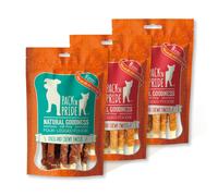 PACK'N PRIDE Dog Treats with Chicken & Duck, 3 Pack*90g=270g, Rawhide
