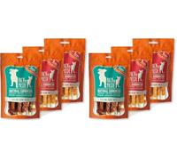 PACK'N PRIDE Dog Treats with Chicken & Duck, 6 Pack*90g:270g, Rawhide Dog Chews, Low-Fat, and High in Protein for Small&Medium Dogs