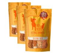 PACK'N PRIDE Peanut Butter Dog Treats, 180g Chicken Wrapped Rawhide Dog Chews Long Lasting for Medium&Large Dogs, Tasty Training Reward (Pack of 3)
