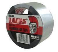 PACKnSELL (2 pack) Gladiator® Aluminium Tape (50mm x 10m) | Highly Adhesive Aluminium Foil Tape, Insulation Tape For Insulating And Sealing Ducts | Heat Resistant | Silver