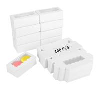 Packool 100 PCS White Marcron Box with Window, White Paper Cakesicle Container, Packaging Box for Candies Cookies Chocolates, 4.1 x 2.2 x 1.4 in