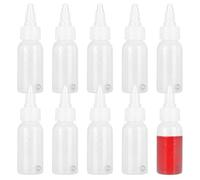 Packool 10PCS Paint Mixing Bottles, 30ML Reusable Plastic Airbrush Jars Paint Bottles Pigment Condiment Container with Balls
