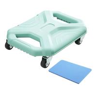 Packool 180° Range Ab Roller Wheel with Kneeling Pad, 360° Universal Wheels Silent Abdominal Exercise Equipment, Sky Blue Home Gym Core Workout for Men and Women