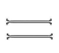 Packool 2 Pcs Undermount Sink Support Brackets, Adjustable Support Pole 16.5-25.6 in / 42-65 cm, No Drilling Sink Mounting Bracket, Heavy Duty Sink Holder for Bathroom, Kitchen, Silver