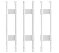 Packool 3 Pack Double RV Refrigerator Bars, Adjustable Dual Refrigerator Bar Dividers, Spring Tension Rods with Rubber Tips, PVC Shelf Organizers for RV Fridge Cabinet, 40-70 cm (15.8-27.6 in)