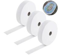 Packool 3 Rolls Jelly Roll Batting Strips, 30 m/32.8 Yards Long Cotton Blend Fleece Batting, Total 90 m/98.4 Yards for Jelly Roll Rugs, Braided Rugs with 2.2"/5.7 cm Width