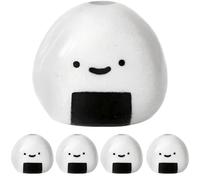 Packool 5 Pcs Mini Flower Vases, Unique Home Decor Present, Mini Japanese Riceball Flower Holders for Dried Flowers, Desk, Shelf, Ceramic Onigiri Vase Set