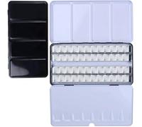 Packool 52-grid Empty Watercolor Palette, Metal Watercolor Tray Tin with Removable Tray, Portable and Sturdy Design, Ideal for Artists on the Go