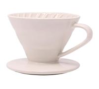 Packool Ceramic Pour Over Coffee Dripper, Size 02 Coffee Filter Holder, Japanese Style Coffee Maker, Manual Brew Cone for 3-4 Cups, Forest Green Barista Equipment