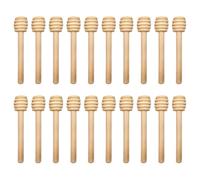 Packool Food Safe Wood, Smooth, Comfortable Grip, Great for Honey, Jam, Tea and Coffee, 3.5 in / 8.9 cm Length, 20 Pcs of Honey Dipper Sticks, Wooden Honey Stirring Sticks