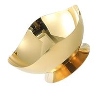 Packool Golden Candy Bowl, Irregular Edge Candy Dish, Standing Snack Serving Bowl for Home, Kitchen, Office, Wedding, Party, Stainless Steel Sugar Container Bowl, / 18 cm Decorative Fruit Bowl